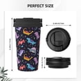 thumbnail image 3 of Lsque Cartoon Dinosaur Pattern Travel Coffee Mug 16oz: Insulated Coffee Cup with Leakproof Lid, Coffee Tumbler, Reusable Coffee Cups with Seal Lid, 3 of 8