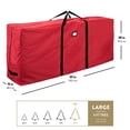 thumbnail image 2 of PayUSD Christmas Tree Storage Bag Fits Up to 9 Ft Tall Disassembled Artificial Tree Durable 600D Oxford Material Waterproof Dustproof Protection Heavy Duty Xmas Storage Container, Red, 2 of 10