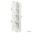 thumbnail image 2 of 74" Tall Storage Cabinet, Narrow Pantry Cabinet with Adjustable Shelves and 2 Doors, Modern Freestanding Bathroom Closet for Living Room, Kitchen, 2 of 9