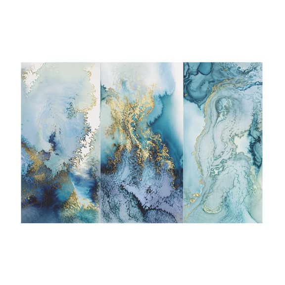 Blue Abstract Watercolor Canvas Wall Art For Living Room Bedroom Office Modern Home Decor 20x30 in