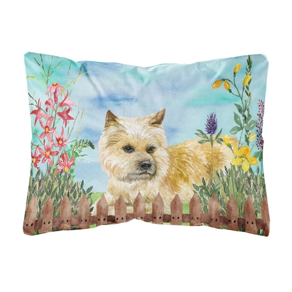Cairn Terrier Spring Canvas Fabric Decorative Pillow