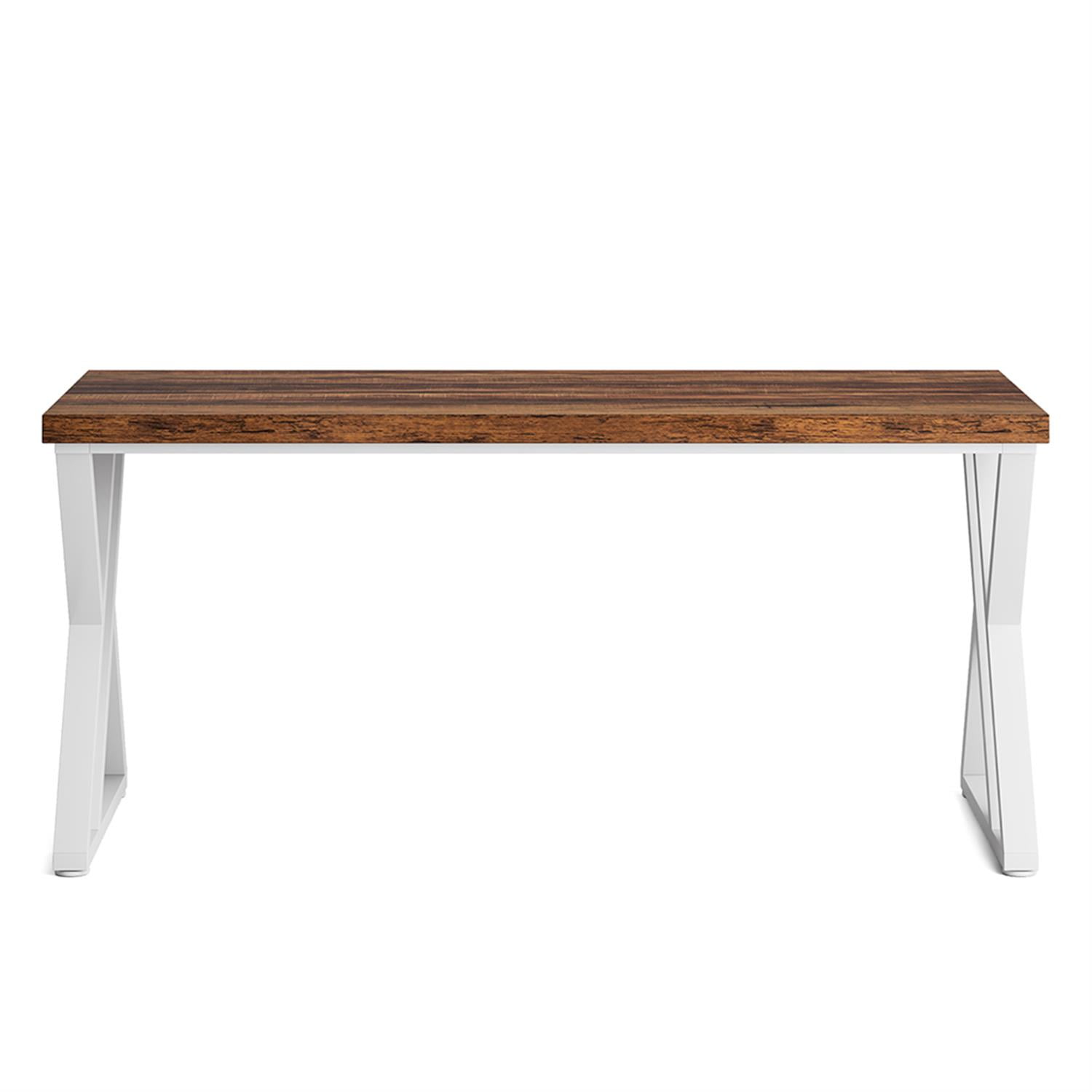 Demi Bonn 55" Heavy-Duty Computer Desk, Gaming Desk, Simple Work Desk for Home Office, Study, Living Room, Walnut