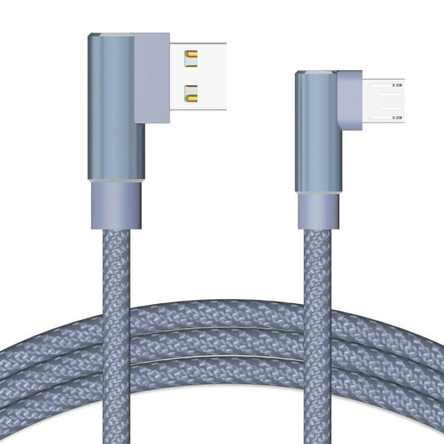 Langgg Double Elbow Data Cable 8Pin Replacement for Android TYPE-C Nylon Braided Fast Charging Phone Line