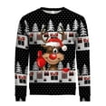 thumbnail image 4 of Mens Christmas Sweater Funny Xmas Holiday Sweater for Winter Patterns Loose Long Sleeve Knit Tops, 4 of 4
