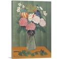 thumbnail image 1 of ARTCANVAS Flowers in a Vase 1909 Canvas Art Print by Henri Rousseau - Size: 26" x 18" (1.50" Deep), 1 of 9