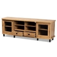 thumbnail image 3 of Baxton Studio Walda Wood TV Stand with 2 Drawers for TVs up to 68", Brown, 3 of 10