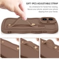 thumbnail image 4 of Funda GUAGUA para iPhone 16 Plus, pulsera ondulada marrón de 6.7 pulgadas, 4 of 8