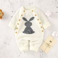thumbnail image 4 of ZHOGXU Baby Girls Boys Knit Sweater Romper Long Sleeve Round Neck Easterr Bunny Design Comfortable Warm Soft Jumpsuit For Daily Wear,White,3-6 Months, 4 of 4
