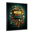 thumbnail image 2 of Designart "Cassette Monster Pop Art II" Fashion Framed Wall Art - Modern Colorful Cassette Tapes Entryway Framed Wall Art Print, 2 of 6