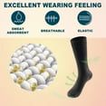 thumbnail image 4 of NANAhuang Men's Thin Merino Wool Socks, Cozy Casual Winter Warm Breathable Mid-calf Dress Socks 3/6 Pairs Pack, 4 of 6