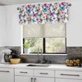 thumbnail image 4 of Valance Curtains for Windows,Watercolor Butterflies Semi Sheer Curtain Valance,Vintage Colorful Butterfly Window Valance Curtains,Short Rod Pocket Window Treatment for Kitchen Living Room 54"x18", 4 of 6
