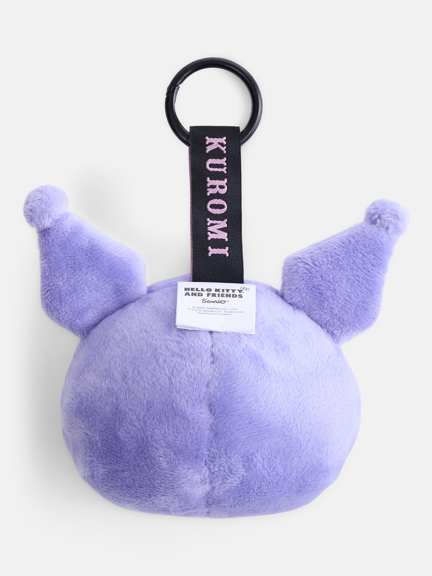 Hello Kitty and Friends Girls' Kuromi Plush Bag Charm, Purple