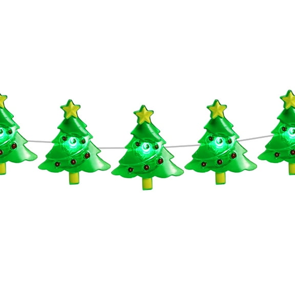 CASAFUN Christmas Tree Shaped LED String Lights Christmas Ornament Colorful Lights Battery Operated Night Light for Outdoor Indoor Home Decor