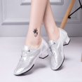 thumbnail image 4 of Zapatos de baile latino para mujer, zapatos de Flamenco, tacones de cuero, suela suave, zapatos de baile de salón modernos para Salsa, zapatos de baile de Jazz y Tango para mujer, 4 of 5