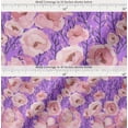 thumbnail image 2 of Soimoi Purple Cotton Voile Fabric Branch & Peach Flower Watercolor Print Fabric by Yard 42 Inch Wide, 2 of 7