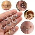 thumbnail image 6 of K-KED Septum Earring Nose Ring 8mm Piercing Tragus Hoop Cartilage Rings Body Delicate Jewelry /-silver-2, 6 of 9