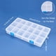 thumbnail image 4 of Caja de almacenamiento grande de plástico transparente de 18 rejillas, paquete de 4, organizador de cuentas con divisores ajustables, 4 of 9