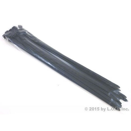 25-Pack Heavy Duty 14 Inch 120lb Zip Cable Tie Down Strap Wire UV Black Nylon (Best Cable Tie Gun)