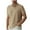 Khaki, variant on hoksml Man Waffle Polos Solid Color Collared Button Stretchy Short Sleeve Casual Loose Turndown Collar Blouse T Shirt Summer Comfortable Breathable Top Elastic Cuffs 2025 on Clearance