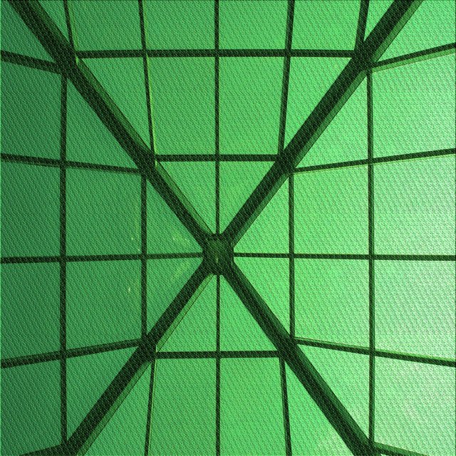 Ahgly Company Tapis d'Intérieur Lavable en Machine Carré Vert Transitionnel, 7 Pieds Carré