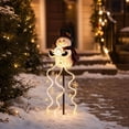 thumbnail image 4 of Solar Powered Magic Snowman Garden Stake Light, LED Lighted Santa Figurine, Outdoor Festive Pathway Decor for Yard Lawn Patio Christmas Home Decor, 4 of 4