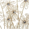 thumbnail image 5 of 16" x 40" Gold Metal Tall Floral Sculpture with Crystal Embellishments, by DecMode, 5 of 8