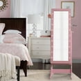 thumbnail image 2 of Posh Living Sebastian Marquee Lights Armoire Jewelry Storage Organizer - Blush, 2 of 9