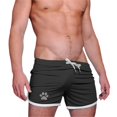 thumbnail image 2 of Caqnni Mens 5 inch Beach Shorts Swim Trunks Stretch Running Shorts Quick Dry Swim Shorts with Zipper Pockets Jogger Shorts FOR M-XXL (Black,M), 2 of 4