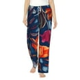 thumbnail image 2 of Lsque Tropical Flower Print Women's Pajama Pants, Lounge Pant - Comfortable Home Wear,Elastic Waistband, Stylish Design-X-Large, 2 of 9