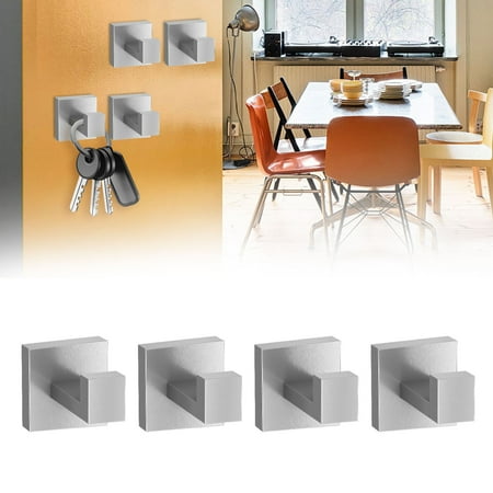 

Hooks Celebration Activ Stainless Steel Wall Hooks Set Modern Design Rustproof & Easy Install with Concealed Screws Perfect for Towels Coats and More Silver