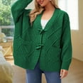 thumbnail image 2 of Cardigan Sweaters for Women 100% Cotton Button-Down Oversized Knit Outerwear Fall Tops for Women 2025, 2 of 9