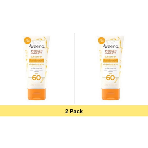 Aveeno Protect   Hydrate Body Sunscreen Lotion SPF 60, 3.0 fl. oz - 2 Pack
