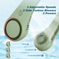 thumbnail image 4 of CIVPOWER Ventilador de cuello: Ventilador portátil sin aspas recargable con refrigeración personal para el cuello, manos libres, 3 velocidades, batería de 4000 mAh, diseño de auriculares portátiles op, 4 of 5