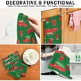 thumbnail image 7 of Dreamtimes Green Christmas Seamless Kitchen Towels Set of 1 Dishcloths Hand Towels Tea Towels Ultra Absorbent for Cleaning Washing Drying Dishes Tableware 28'' x 18'', 7 of 7