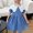 Blue6, variant on Cethrio Girls Denim Dresses, Loose Puff Sleeve A-Line Summer Dresses Jean Dresses es Blue Size 7-8T