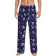 thumbnail image 1 of Fotbe Skull flower leaf purple Pantalones de Pijama para Hombre, Pantalones de Dormir, Pantalones de Casa con Cintura Ajustable y Bolsillos-Small, 1 of 6