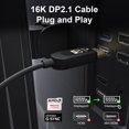 thumbnail image 3 of Cable DisplayPort de fibra óptica FIBBR 20 m 40 Gbps 16K@30 Hz, 3 of 6