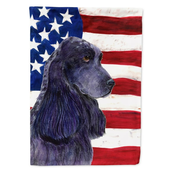 Carolines Treasures SS4227-FLAG-PARENT USA American Flag with Cocker Spaniel Flag  multicolor