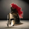 thumbnail image 2 of Bronze Roman Gladiator Helmet with Feathers Adult Costume Accessory, 2 of 3