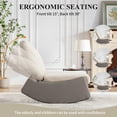 thumbnail image 4 of BISHE Modern Rocking Chair Recliner, Comfy Rocker Nursery Chair with Footrest,  Leisure Glider Rocking Chair with Thick Seating, Accent Rocker Recliner for Living Room, Grey, 4 of 7