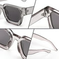 thumbnail image 4 of FEISEDY Retro 90s Square Sunglasses for Women Men Trendy Chunky Rectangle Sunglasses UV400 Protection B2385, 4 of 15