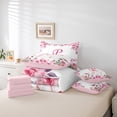 thumbnail image 4 of Erosebridal 7Pcs Initial Letter Bedding Set for Princess,Queen Size Comforter Set with Sheets and Pillowcase,7Pcs Bed in a Bag,Bowknot Alphabet Children Bed Set,A-Z Comforter, 4 of 5