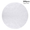 thumbnail image 1 of Revestimientos para freidora de aire Wosthever 200 Uds papeles redondos para cocinar al vapor 8 pulgadas 20cm, 1 of 6