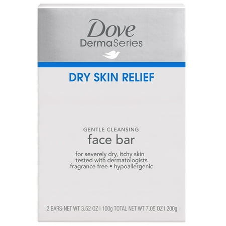 Dove Fragrance-Free Facial Cleansing Bar for Dry Skin 3.52 oz, 2