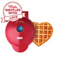 thumbnail image 1 of Dash DMW001HR Mini Maker Machine for Heart Shaped Individual Waffles, Paninis, Hash browns, other on the go Breakfast, Lunch, or Snacks, Red, 1 of 1