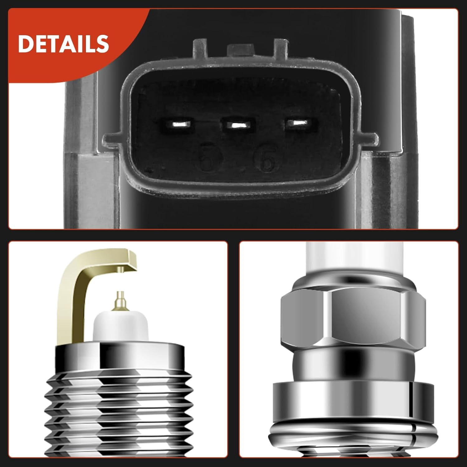 A-Premium Ignition Coils And Spark Plugs Set, Set of 4
