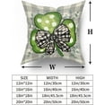 thumbnail image 6 of St Patricks Day Pillow Covers 20x20 Set of 2 Watercolor Green Lucky Clover Shamrock Grey Buffalo Plaid Decorative Throw Pillow Cases Farmhouse Decoration for Sofa Couch Bed, 6 of 6