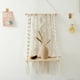 thumbnail image 4 of Tapiz de macramé bohemio, estante colgante de pared, estantes flotantes, cuerda tejida artesanal Estilo D, 4 of 9