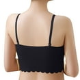 thumbnail image 5 of Eashery Bandeau Bra Padded Seamless Bra Solid Womens Bra Black M L, 5 of 5