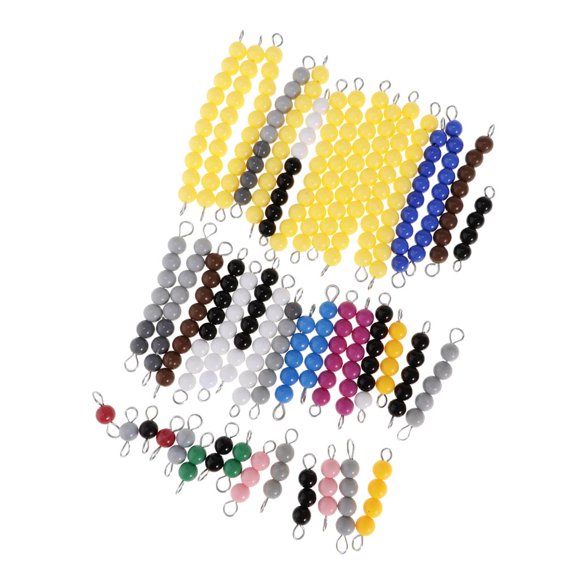 jifeng Montessori Beads Stair (5 Sets) Math Counting Toy for Kids Toddler, Promote Fine Couleur 1